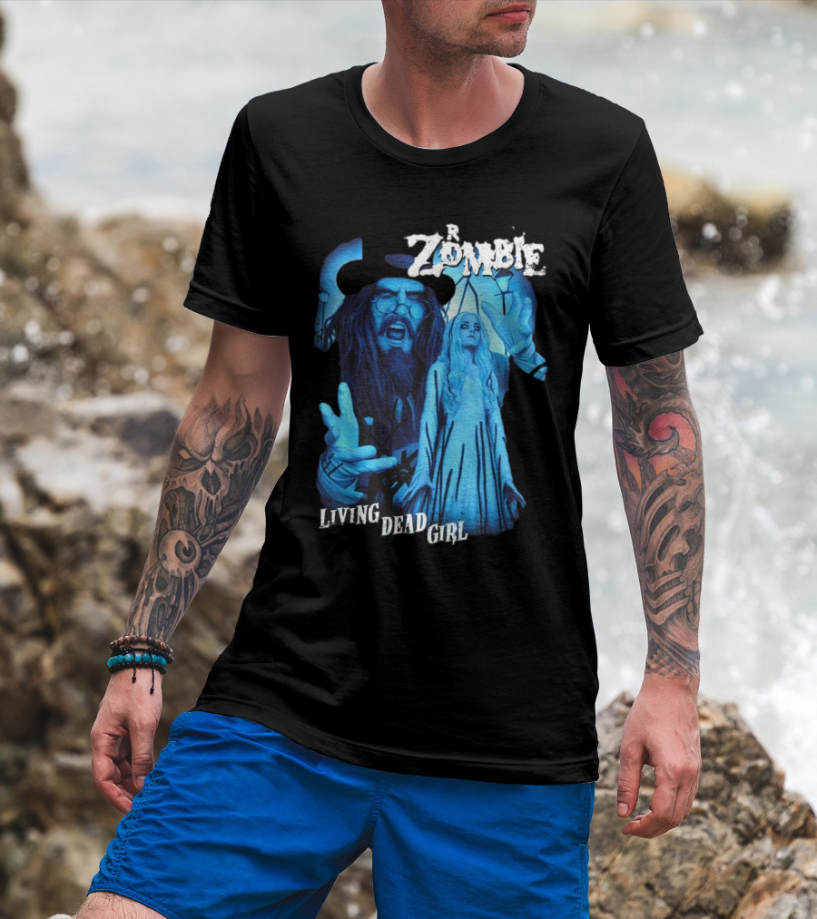 Rob Zombie Living Dead Girl Blue Gothic Horror T-Shirt