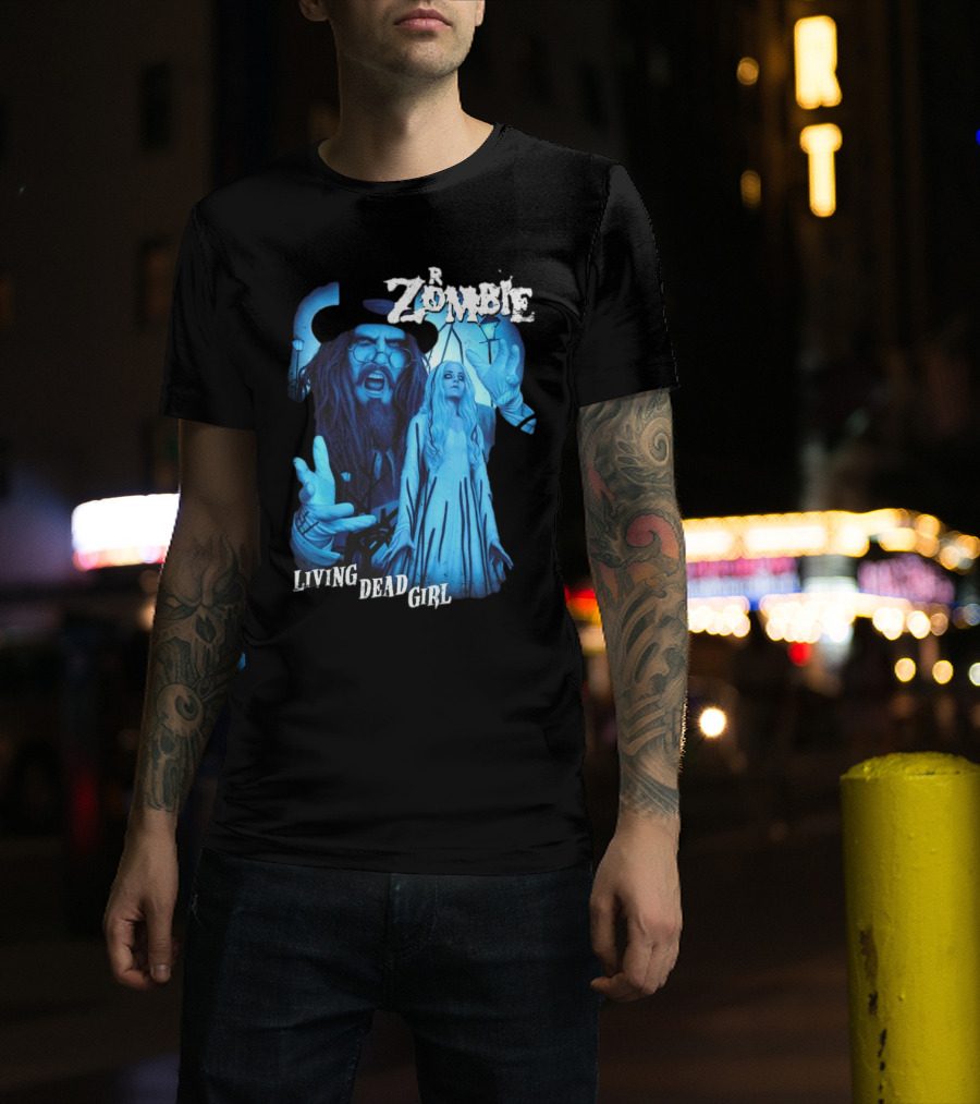 Rob Zombie Living Dead Girl Blue Gothic Horror T-Shirt