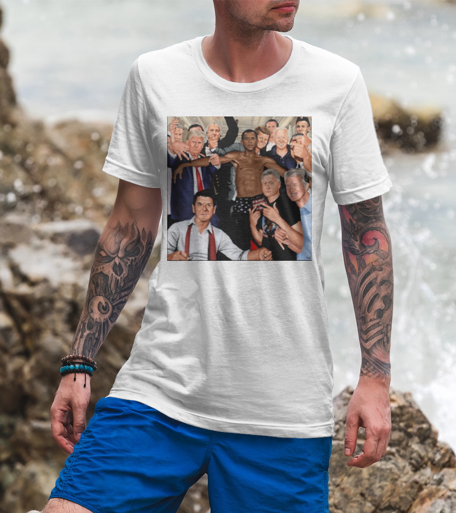 The Wright Artist Glory Boyz U.S. Political Leaders Group Photo T-Shirt