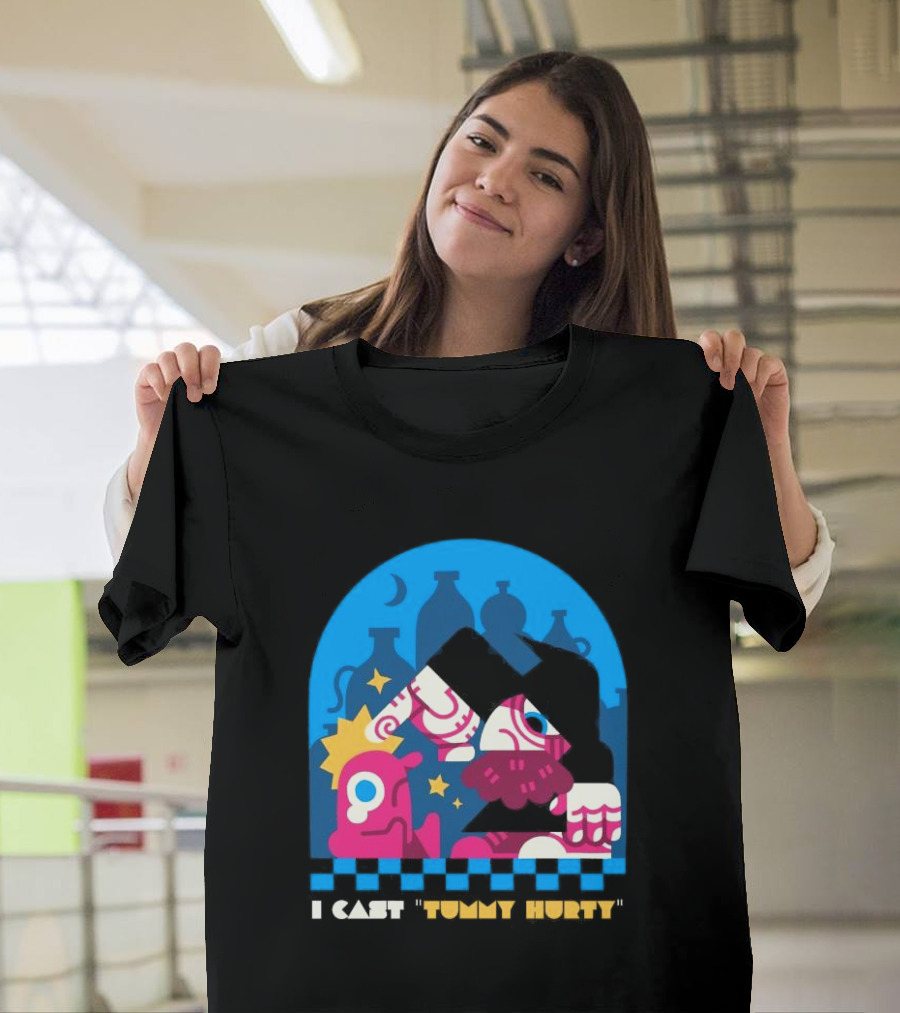 I Cast Tummy Hurty The Forbidden Spell Potion Bottles Stars T-Shirt