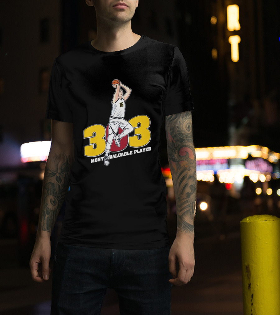 Nikola Jokic 303 Most Valuable Player Basketball 15 T-Shirt