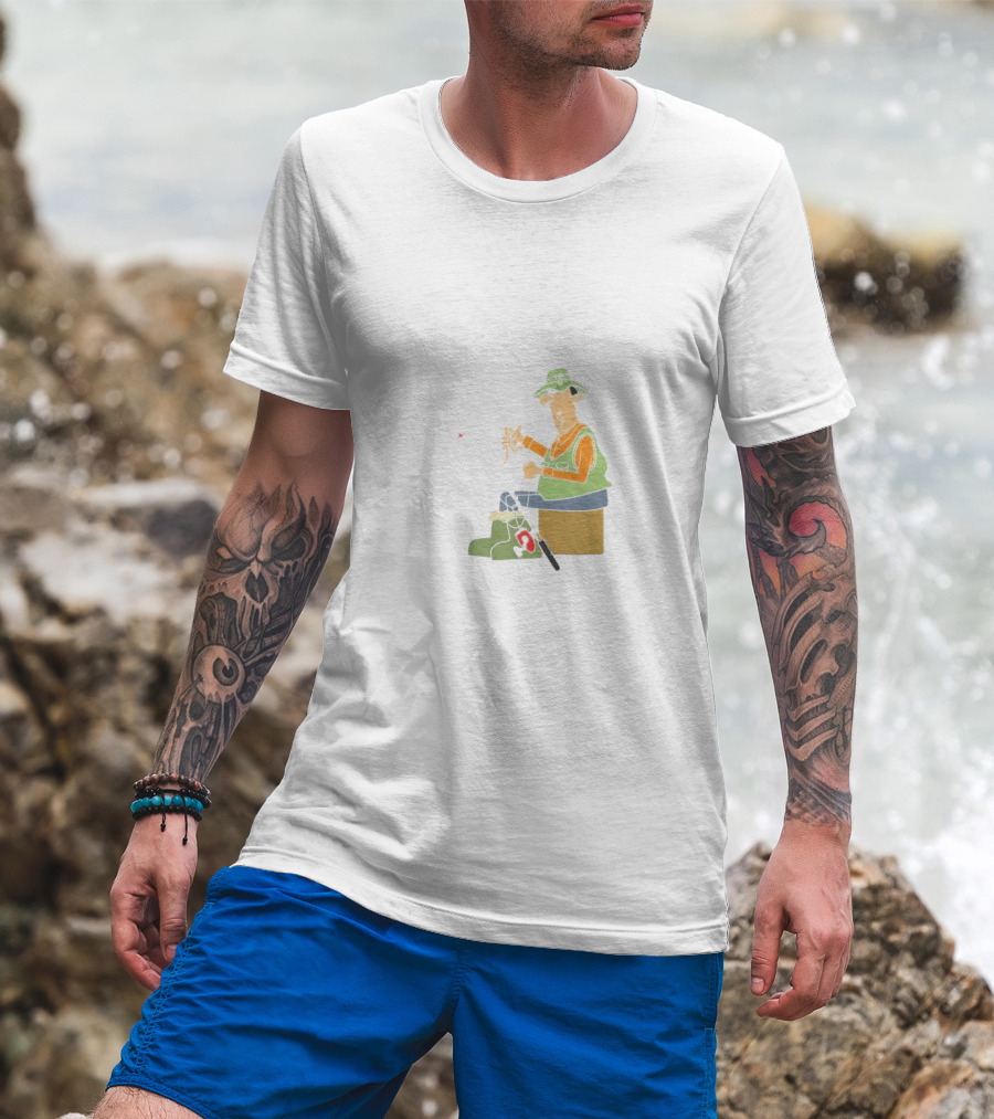 I Am A Masterbaiter Fishing Cartoon Humor T-Shirt