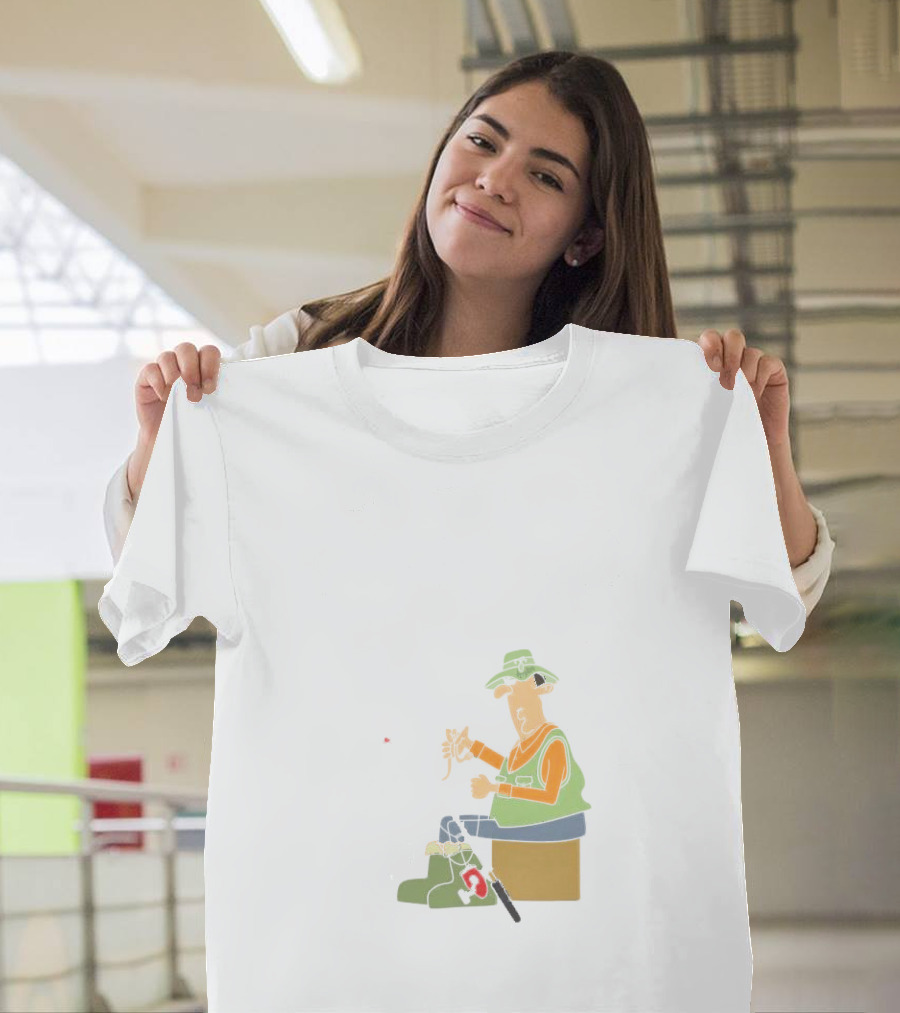I Am a Masterbaiter Fishing Cartoon Humor T-Shirt