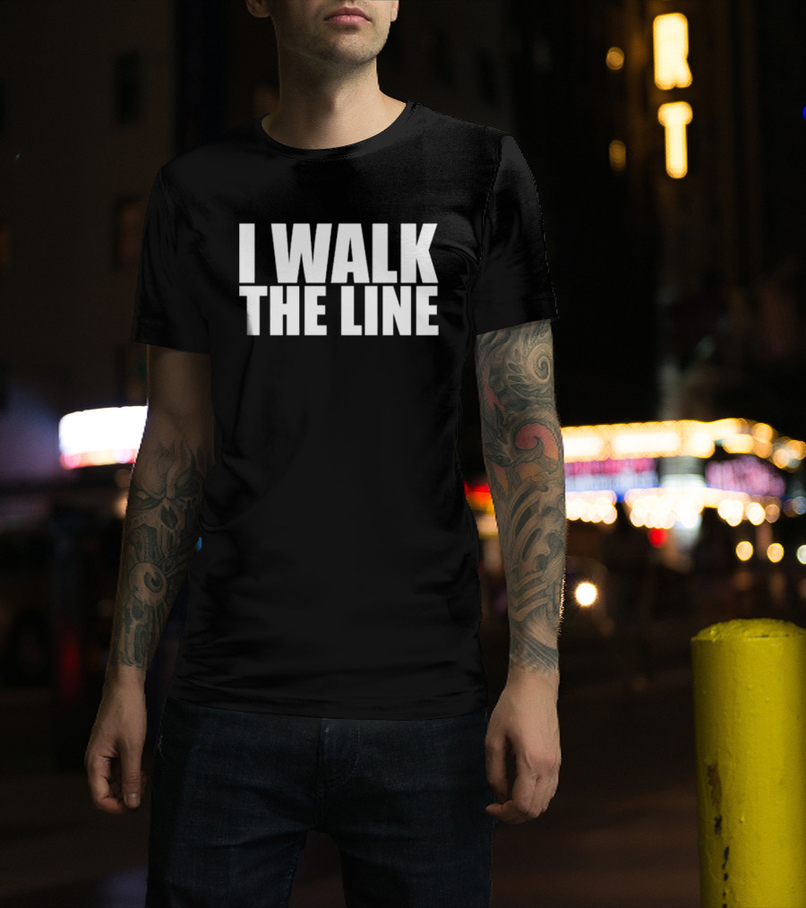 I Walk The Line Johnny Cash Song T-Shirt