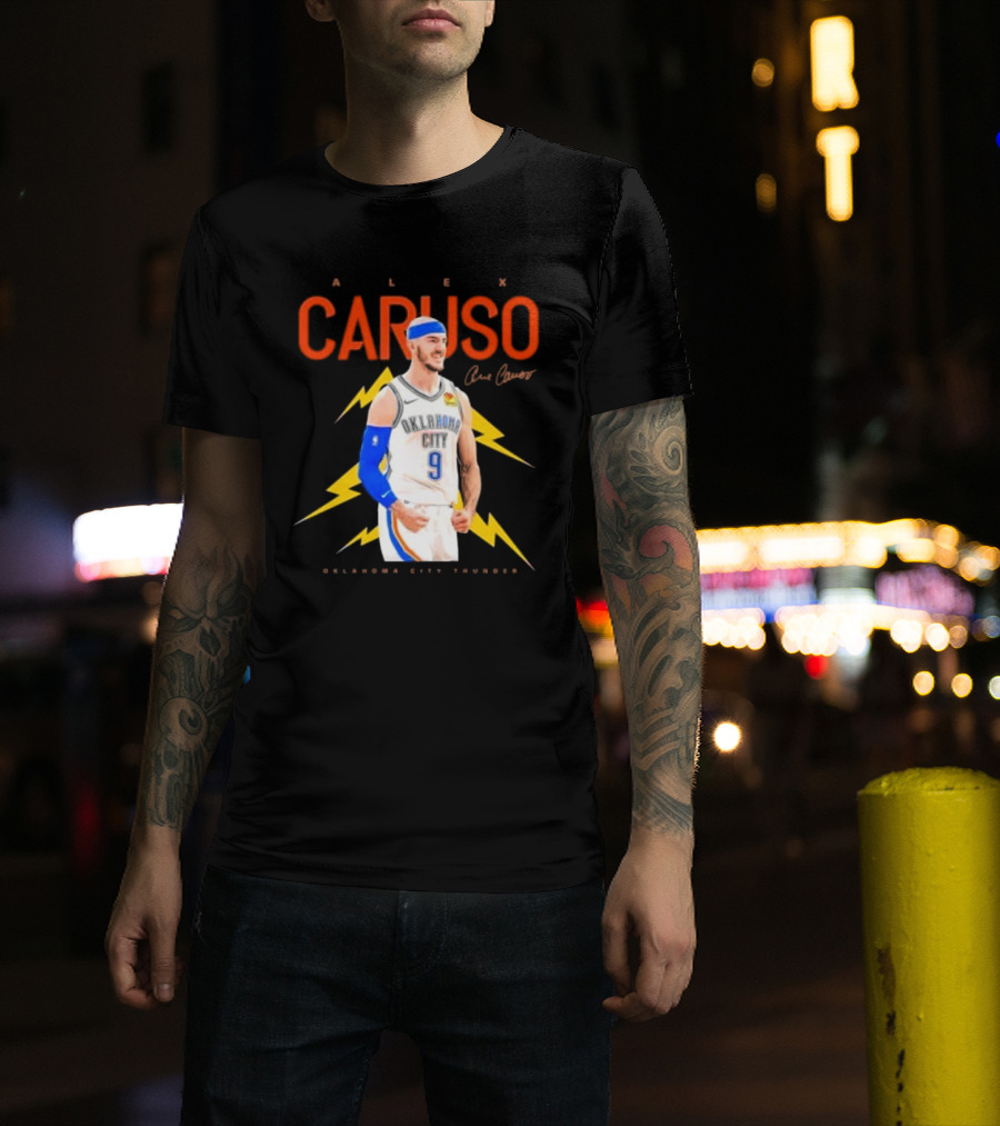 Alex Caruso Oklahoma City Thunder Basketball Superstar Signature T-Shirt