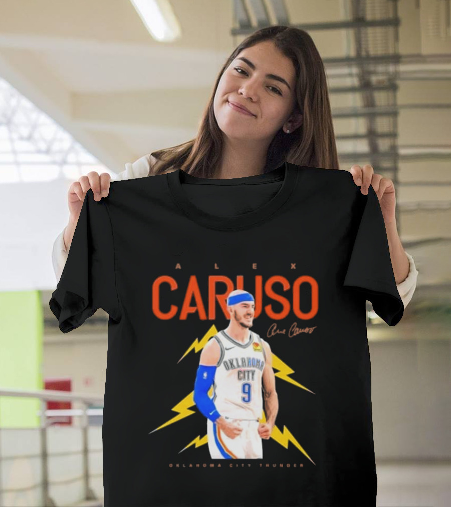 Alex Caruso Oklahoma City Thunder Basketball Superstar Signature T-Shirt