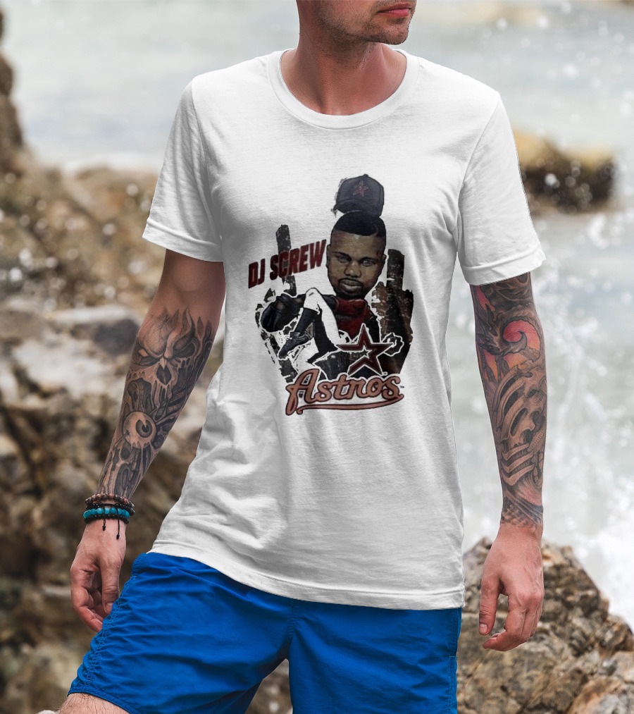 Astros DJ Screw Tribute With Star Icon T-Shirt
