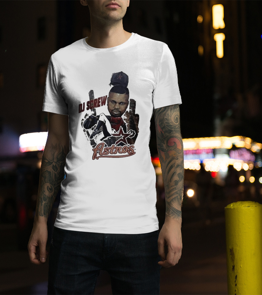 Astros DJ Screw Tribute With Star Icon T-Shirt