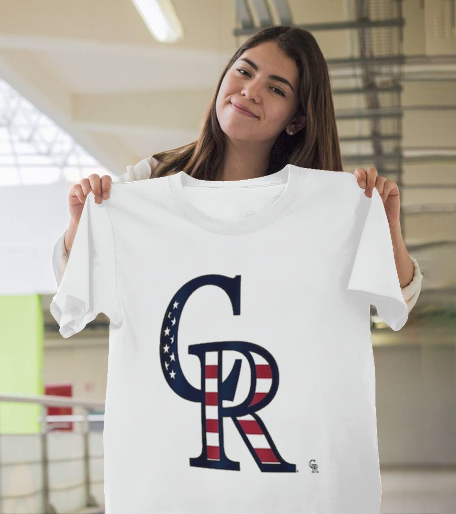 Colorado Rockies Patriotic Stars and Stripes 4th of July T-Shirt