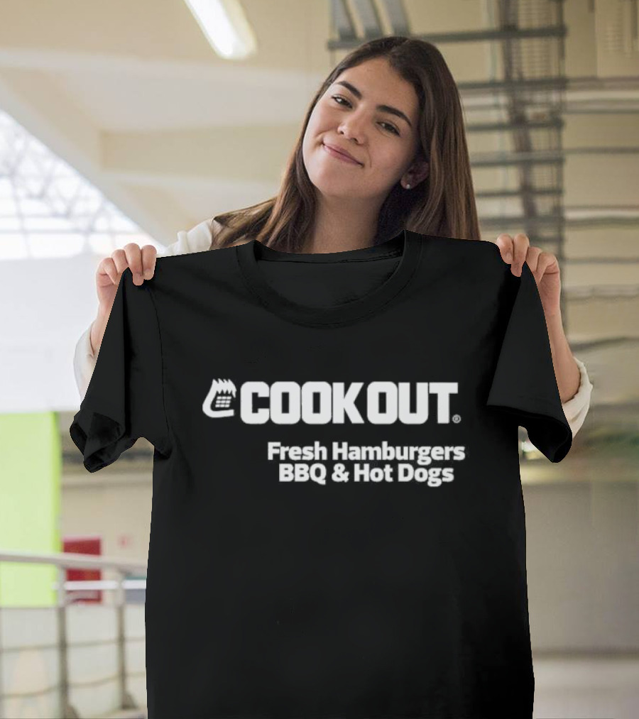 Cook Out Fresh Hamburgers BBQ and Hot Dogs T-Shirt