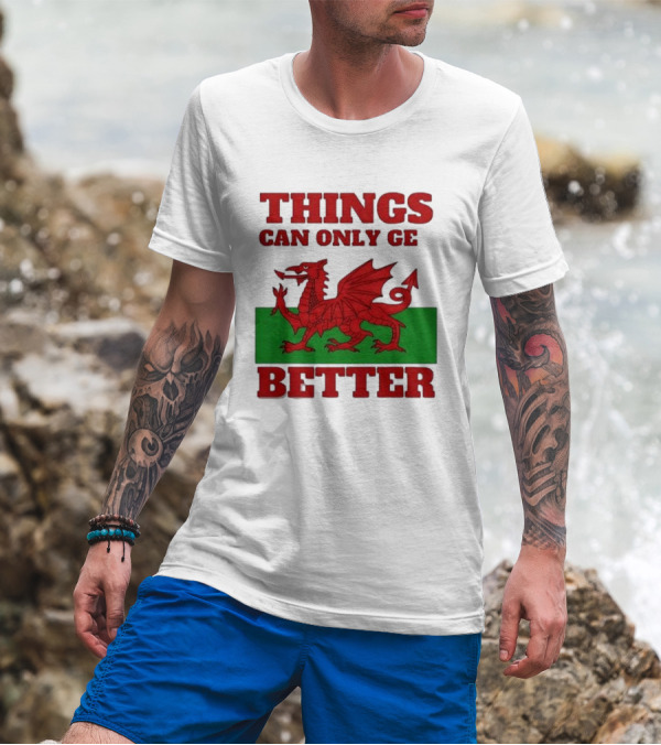 Things Can Only Get Better Welsh Dragon T-Shirt