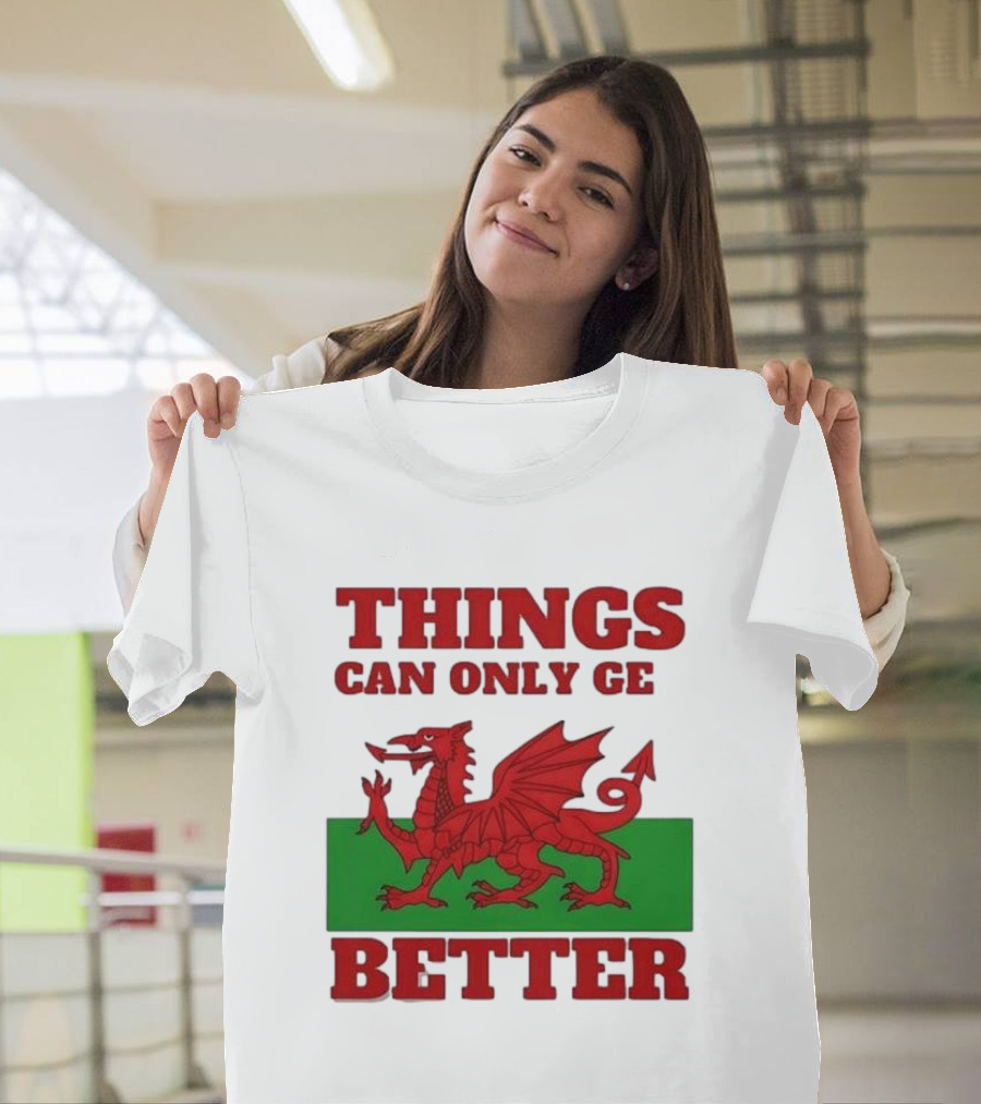 Things Can Only Get Better Welsh Dragon T-Shirt