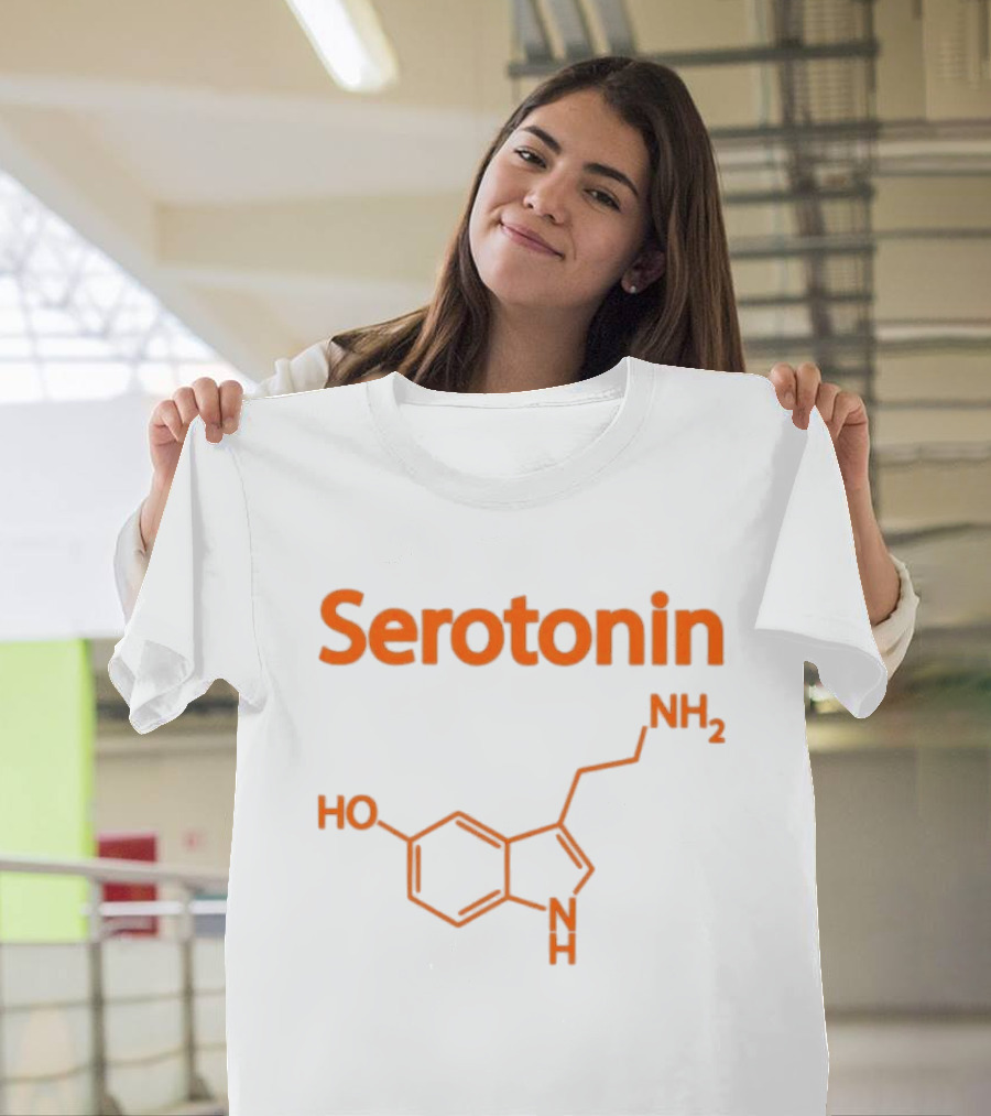 Serotonin Molecule Structure HO NH2 Chemistry T-Shirt