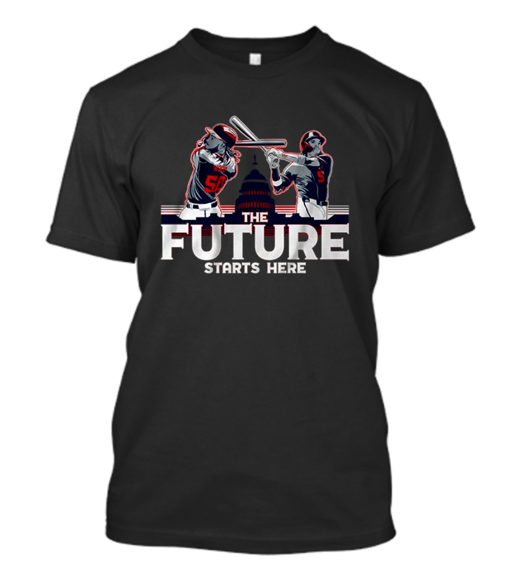 The Future Starts Here James Wood Cj Abrams Baseball Capitol Iconic Moment T-Shirt