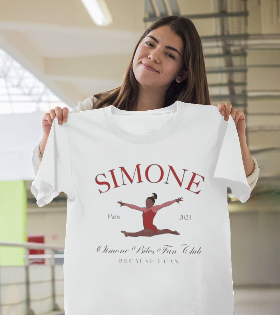 Simone Biles Paris 2024 Fan Club Because I Can T-Shirt