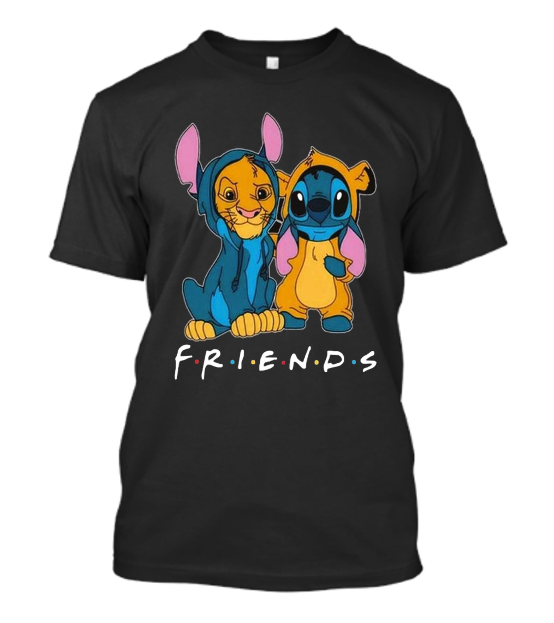 Friends Stitch And Lion King Disney Fusion T-Shirt