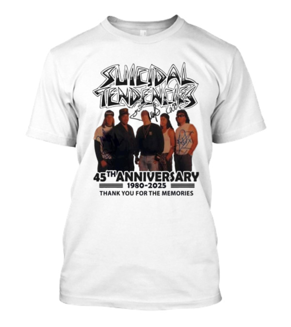 Suicidal Tendencies 45th Anniversary 1980-2025 Thank You For The Memories T-Shirt