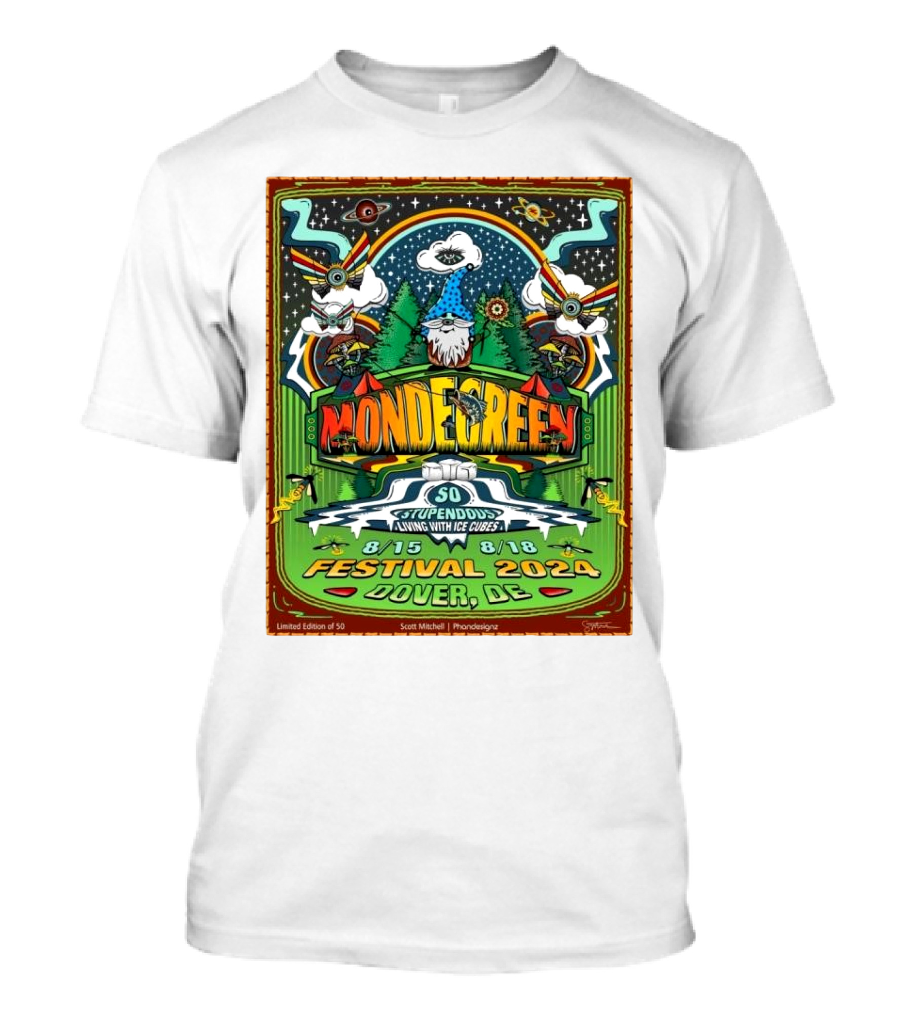 Mondegreen So Stupendous Gnome Ice Cube Festival 2024 Dover DE T-Shirt
