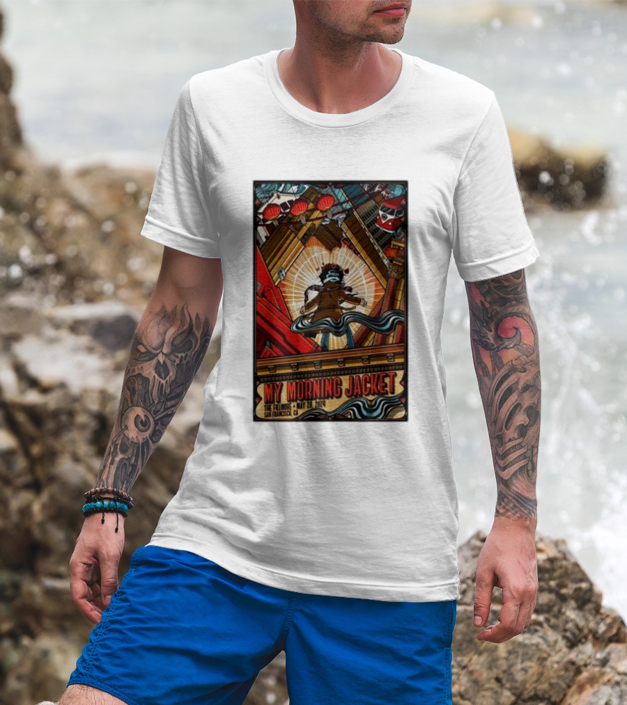 My Morning Jacket May 28 2024 The Fillmore San Francisco CA Psychedelic Concert T-Shirt