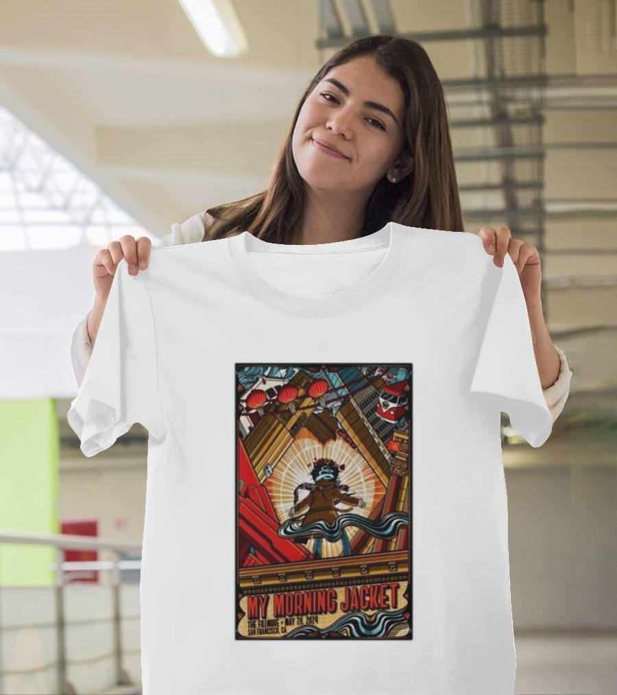 My Morning Jacket May 28 2024 The Fillmore San Francisco CA Psychedelic Concert T-Shirt