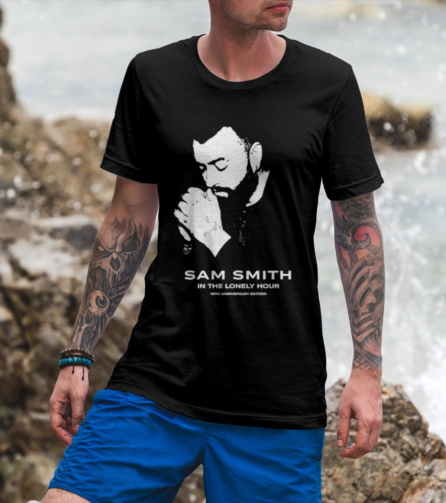 Sam Smith In The Lonely Hour 10th Anniversary Edition Monochrome T-Shirt