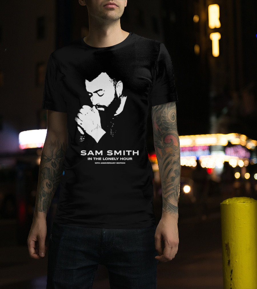 Sam Smith In The Lonely Hour 10th Anniversary Edition Monochrome T-Shirt