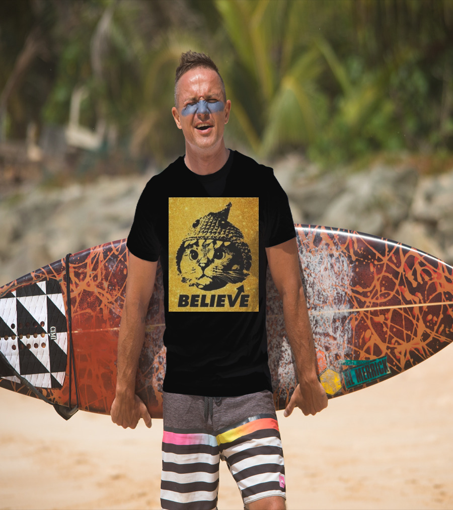 Believe Shark Cat Solana Gold T-Shirt