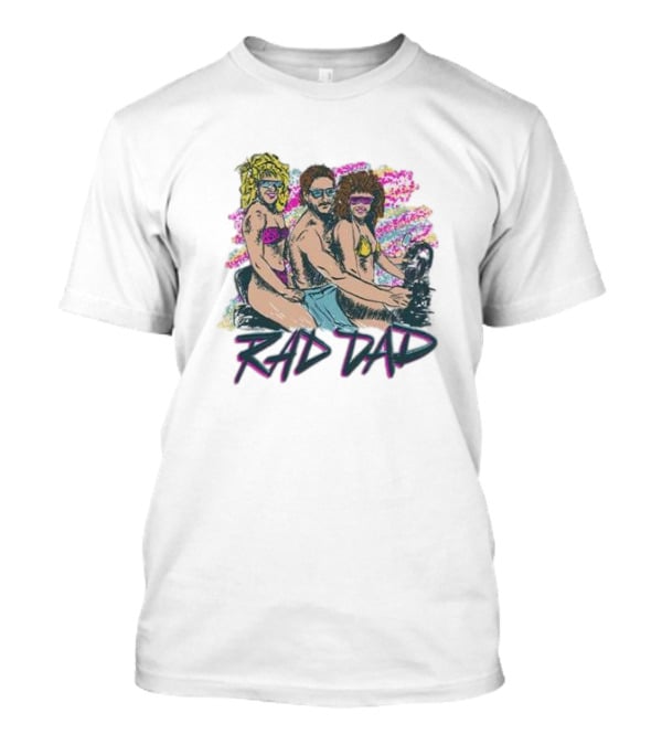 Rad Dad Retro Motorcycle Adventure Fun T-Shirt