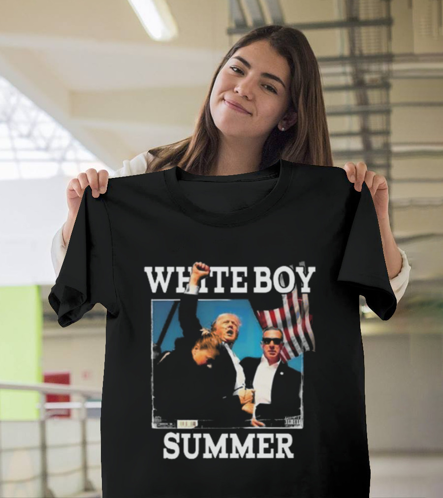 WHITE BOY SUMMER TRUMP AMERICAN FLAG T-Shirt