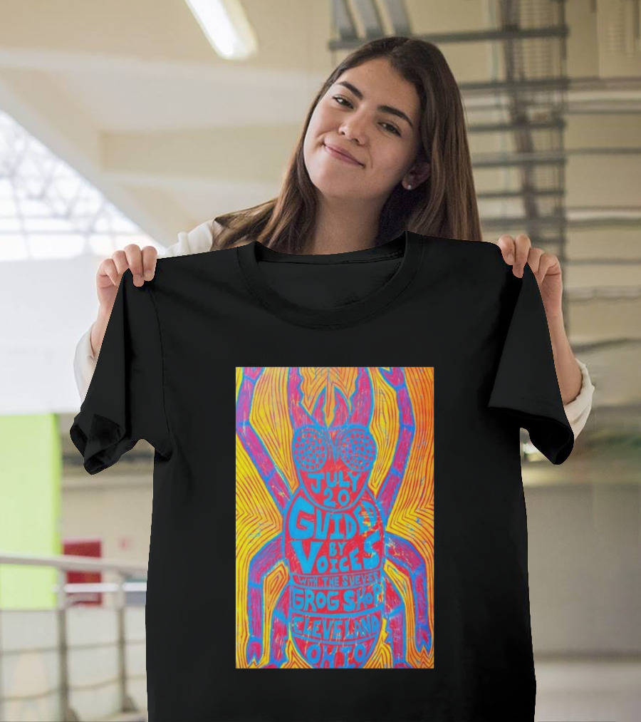 Guided By Voices July 20 Grog Shop Cleveland OH 2024 Psychedelic Insect T-Shirt
