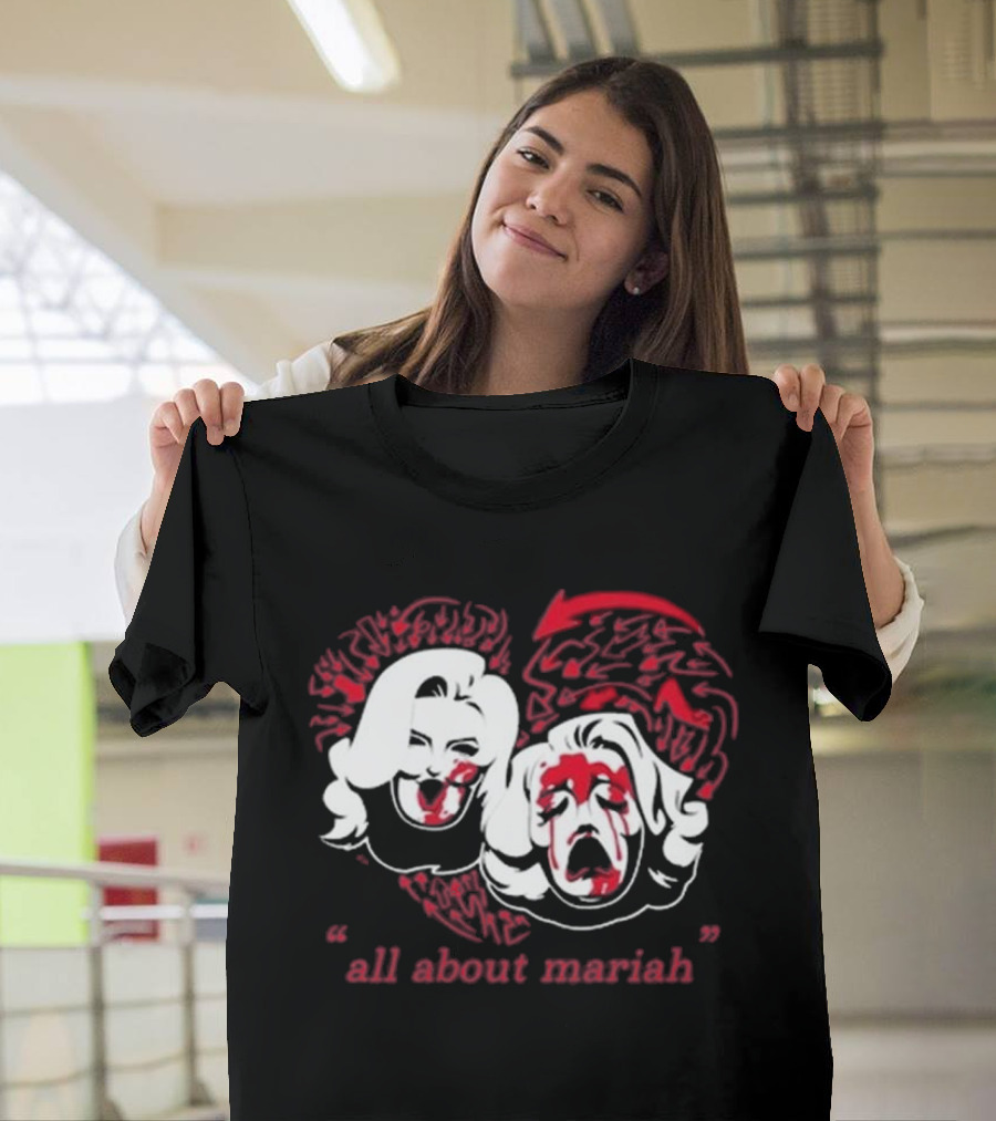 Mariahmayx All About Mariah Heart Faces Red Arrows T-Shirt