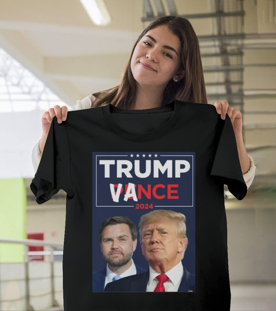 Trump Vance 2024 Political Campaign Image Featuring Candidates T-Shirt