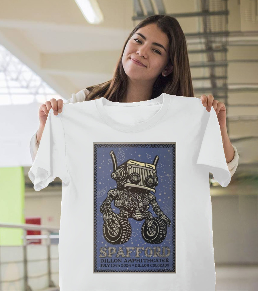Spafford Dillon Amphitheater July 15th 2024 Dillon Colorado Robot T-Shirt