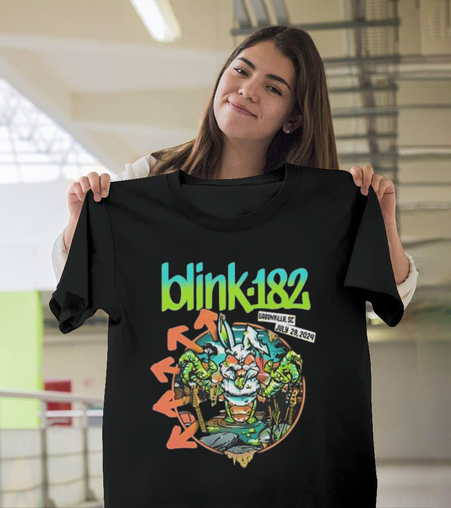 Blink-182 July 29 2024 Greenville SC Event Monster T-Shirt