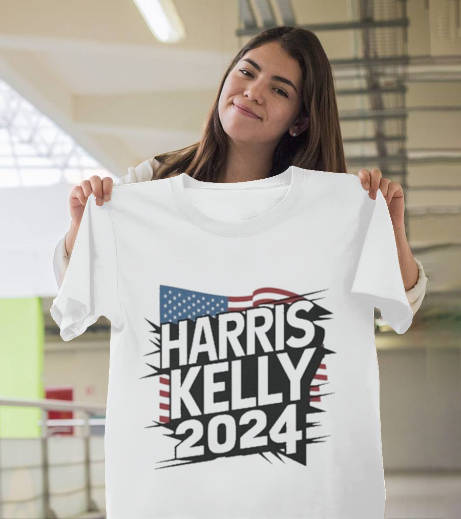 Harris Kelly 2024 American Flag Election T-Shirt
