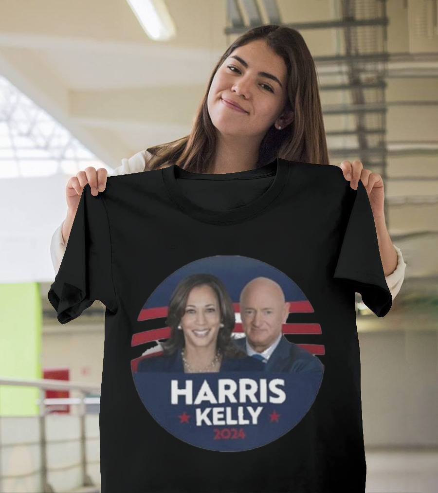 Harris Kelly 2024 Presidential Campaign Red White Blue Stars T-Shirt