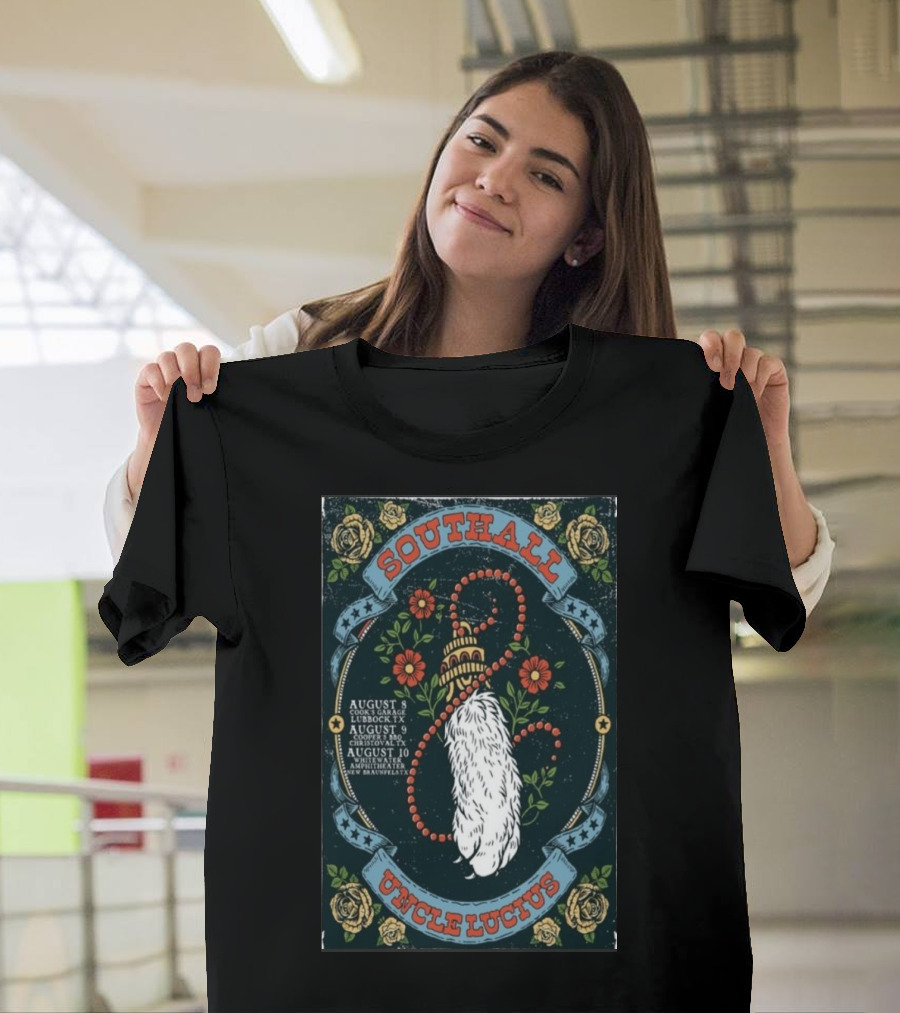Southall and Uncle Lucius August 8-10 2024 Lubbock and Hico Texas Concert Event T-Shirt