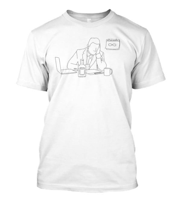 Work Retire Die Life Loop Infinity Symbol Desk Stress T-Shirt