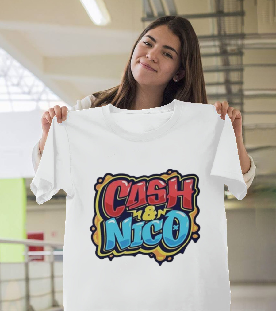 CASH And NICO Colorful Bold Typography T-Shirt