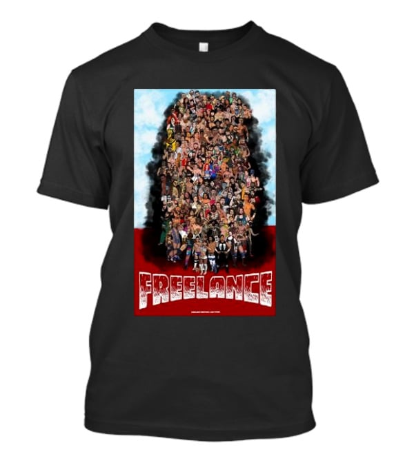 Freelance Wrestling Collage Of Alex Storm Characters T-Shirt