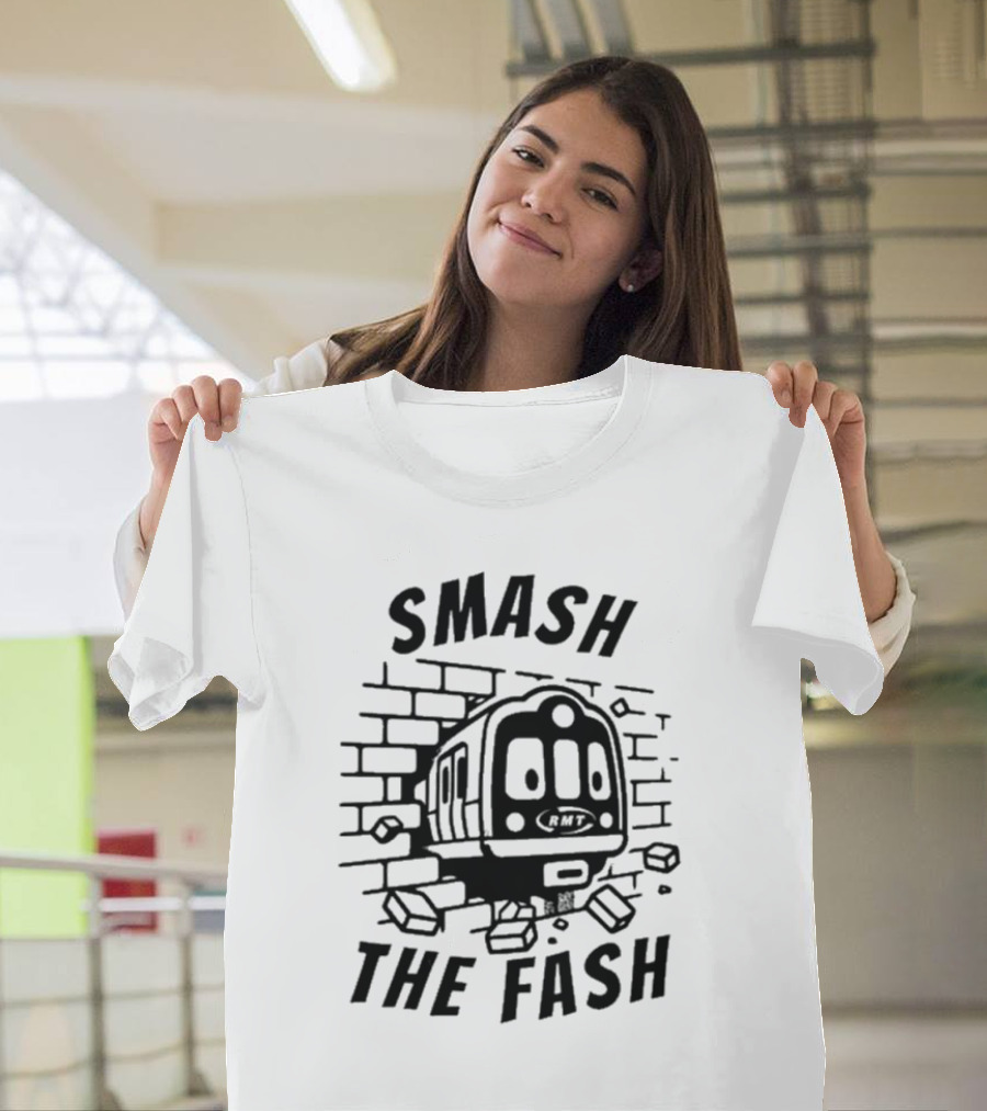SMASH THE FASH RMT Train Breaking Through Wall T-Shirt