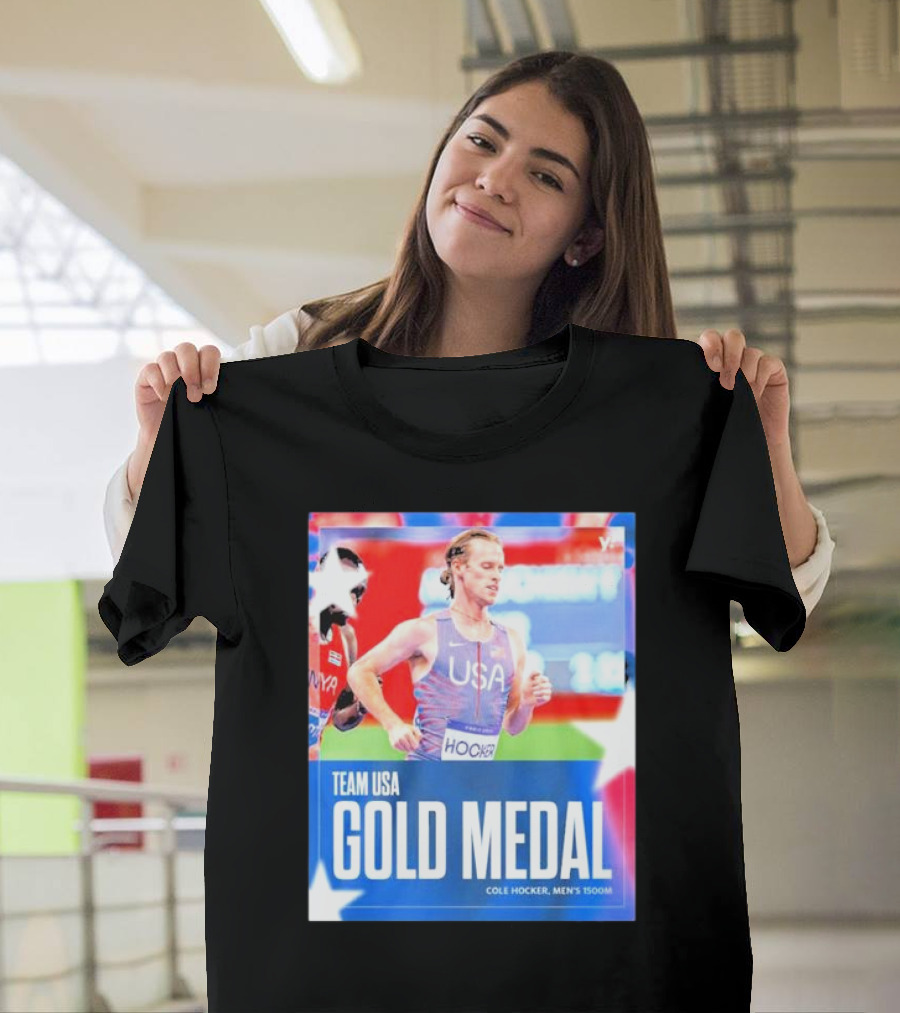 Team USA Cole Hocker Gold Medal Men's 1500m T-Shirt