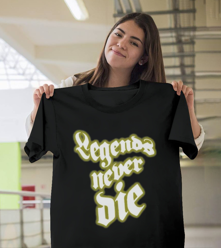 Juice Wrld Legends Never Die Text Gothic T-Shirt