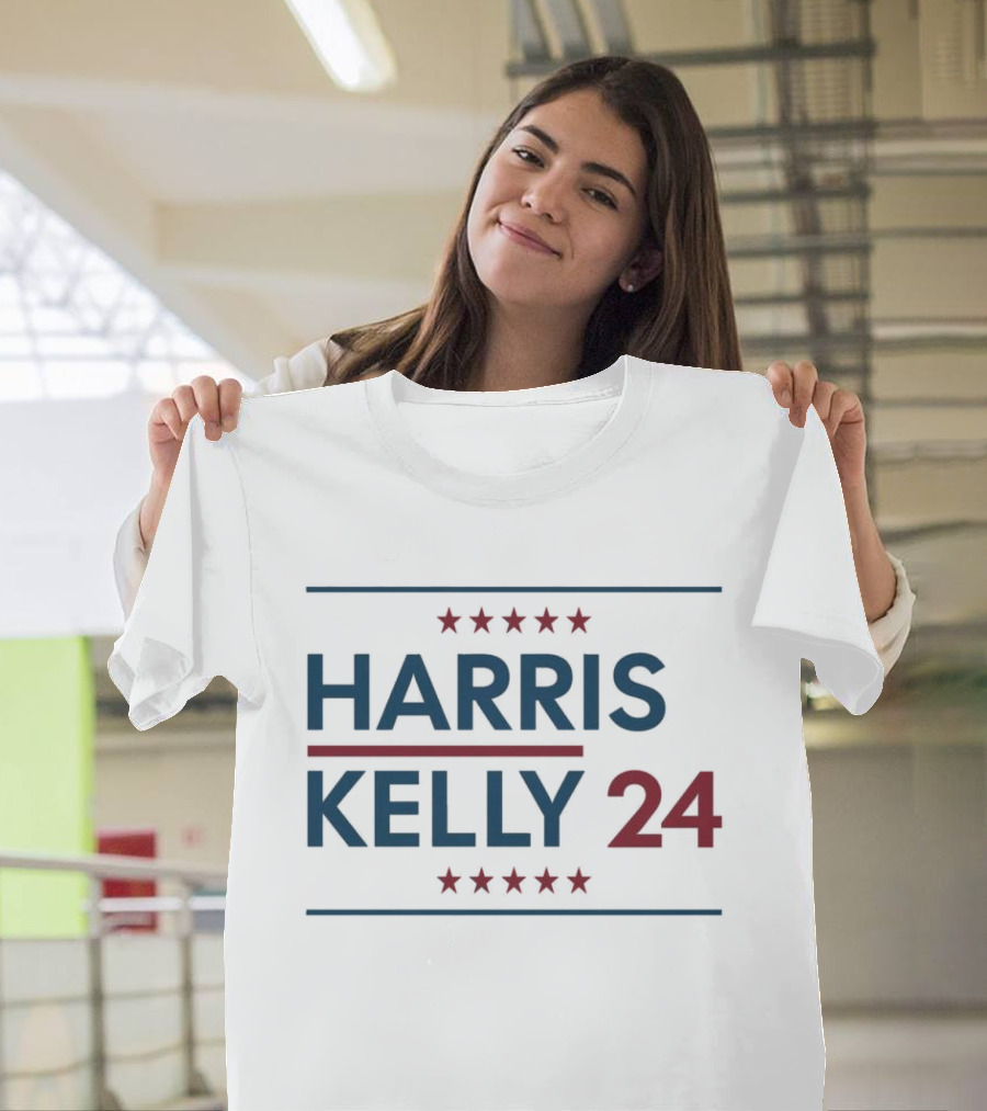 Harris Kelly 24 Kamala Harris and Mark Kelly Possible Democratic Running Mates 2024 Presidential Election T-Shirt