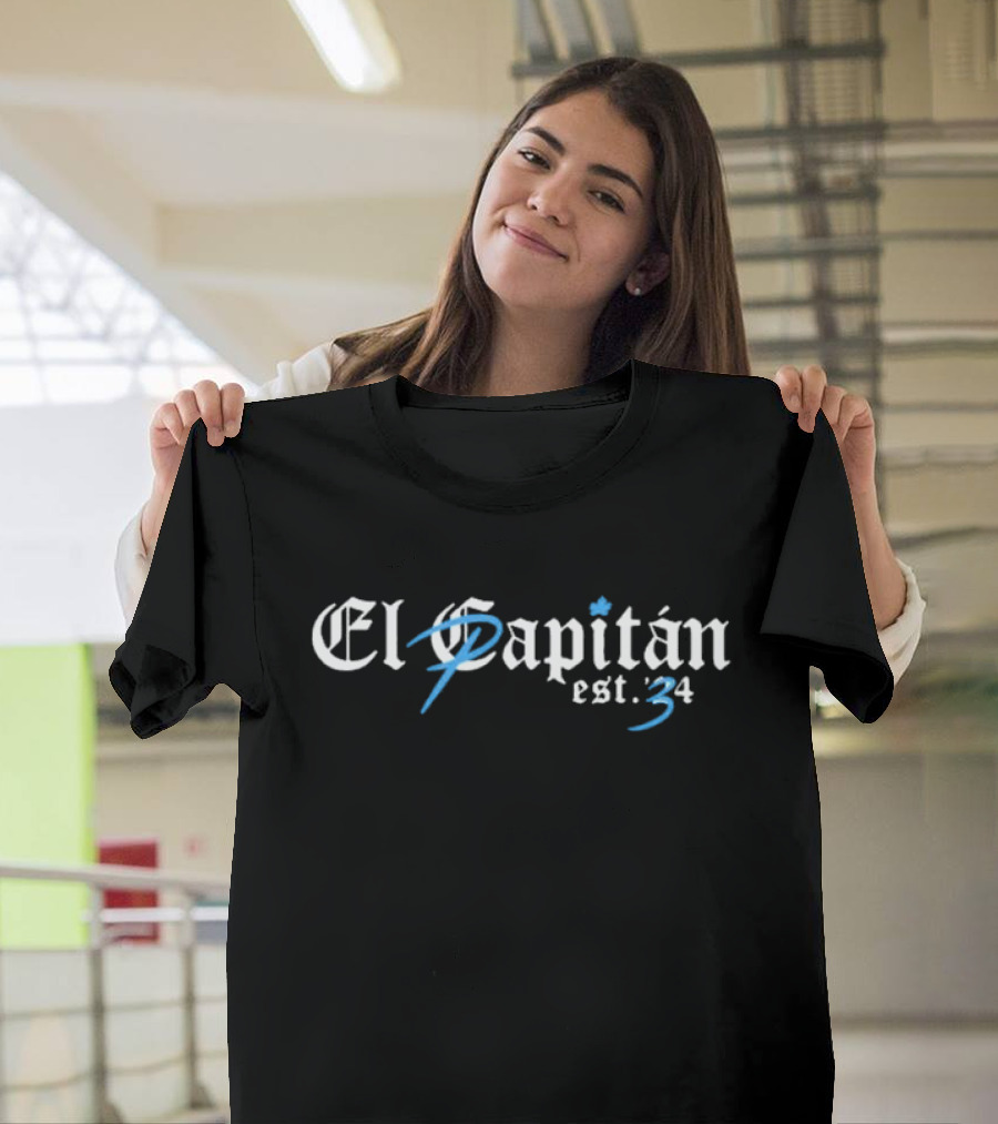 El Capitán Est 34 Blue Stylized Text T-Shirt