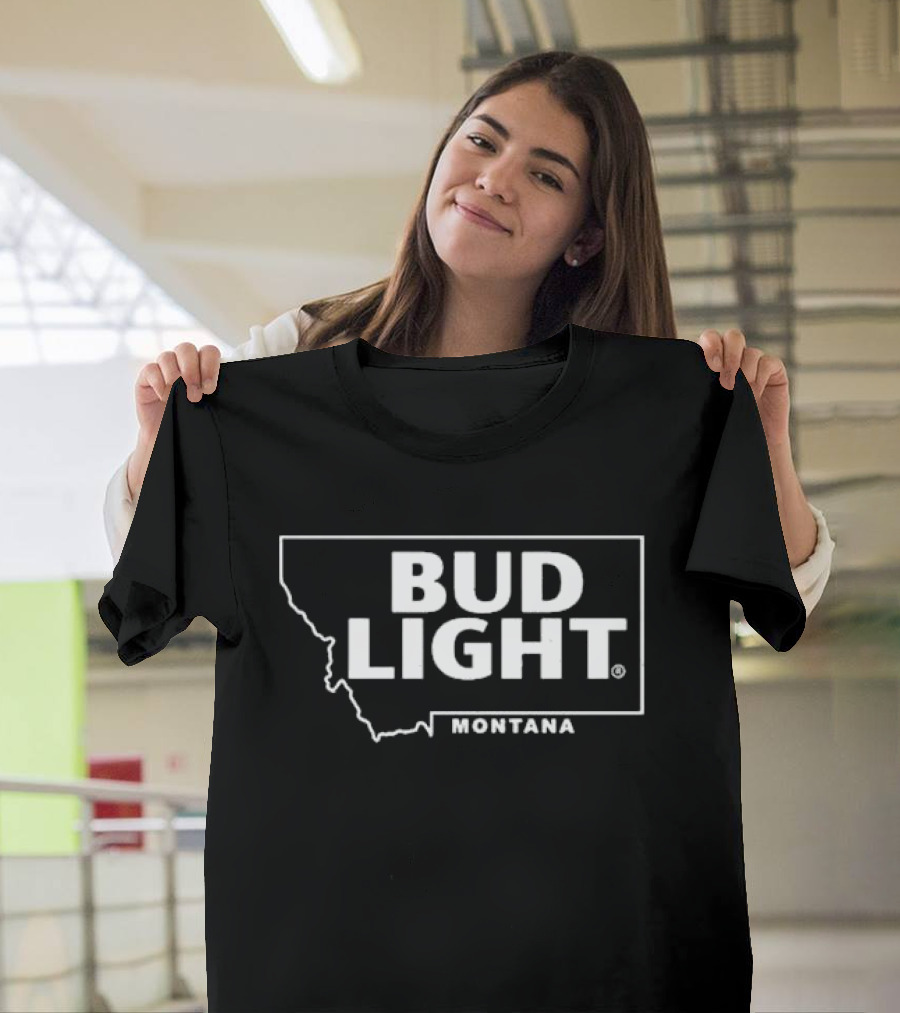 The Good Liars Bud Light Montana Map T-Shirt