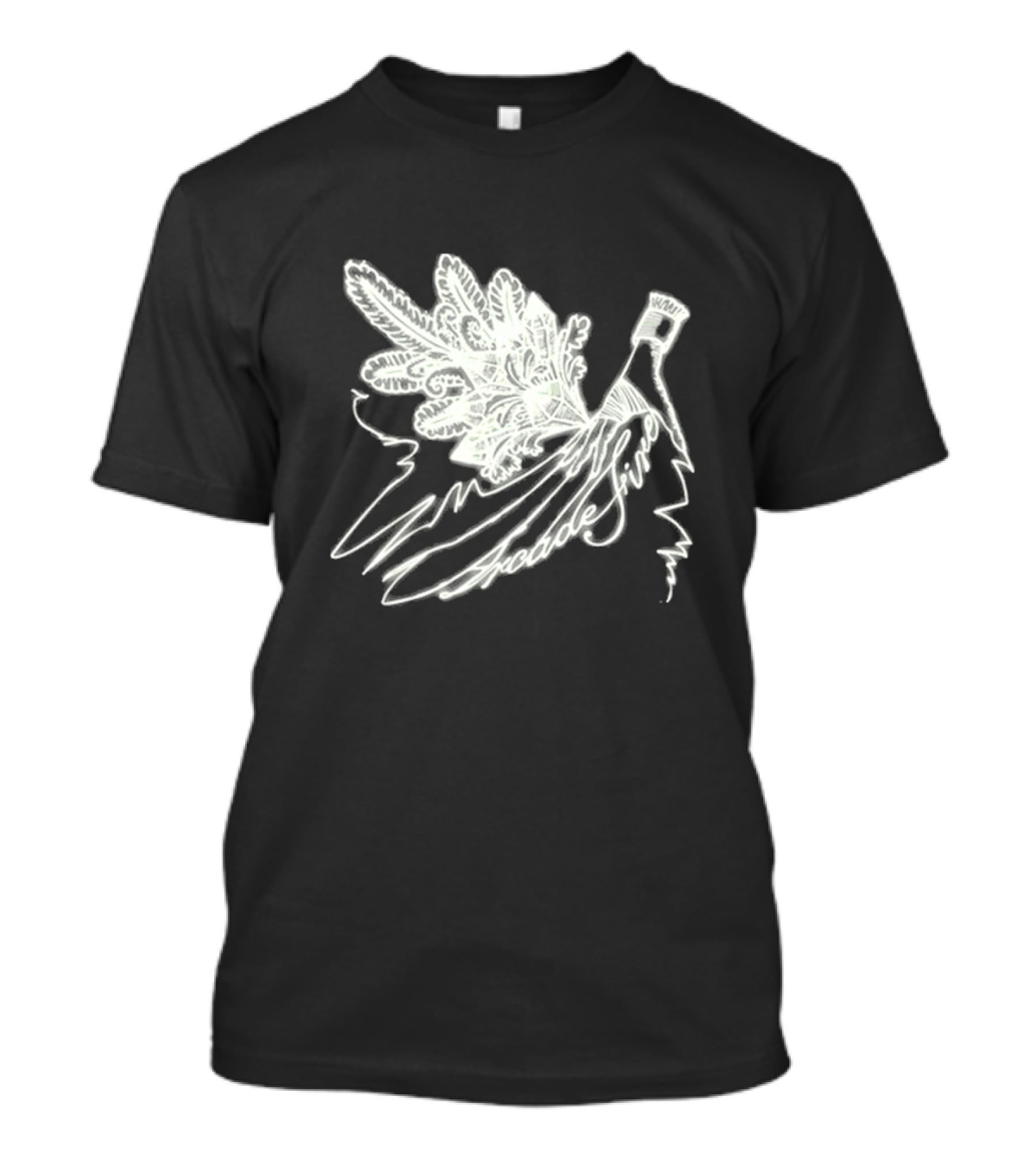 Arcade Fire Black Funeral Glow In The Dark Branch Design 20 Shows T-Shirt