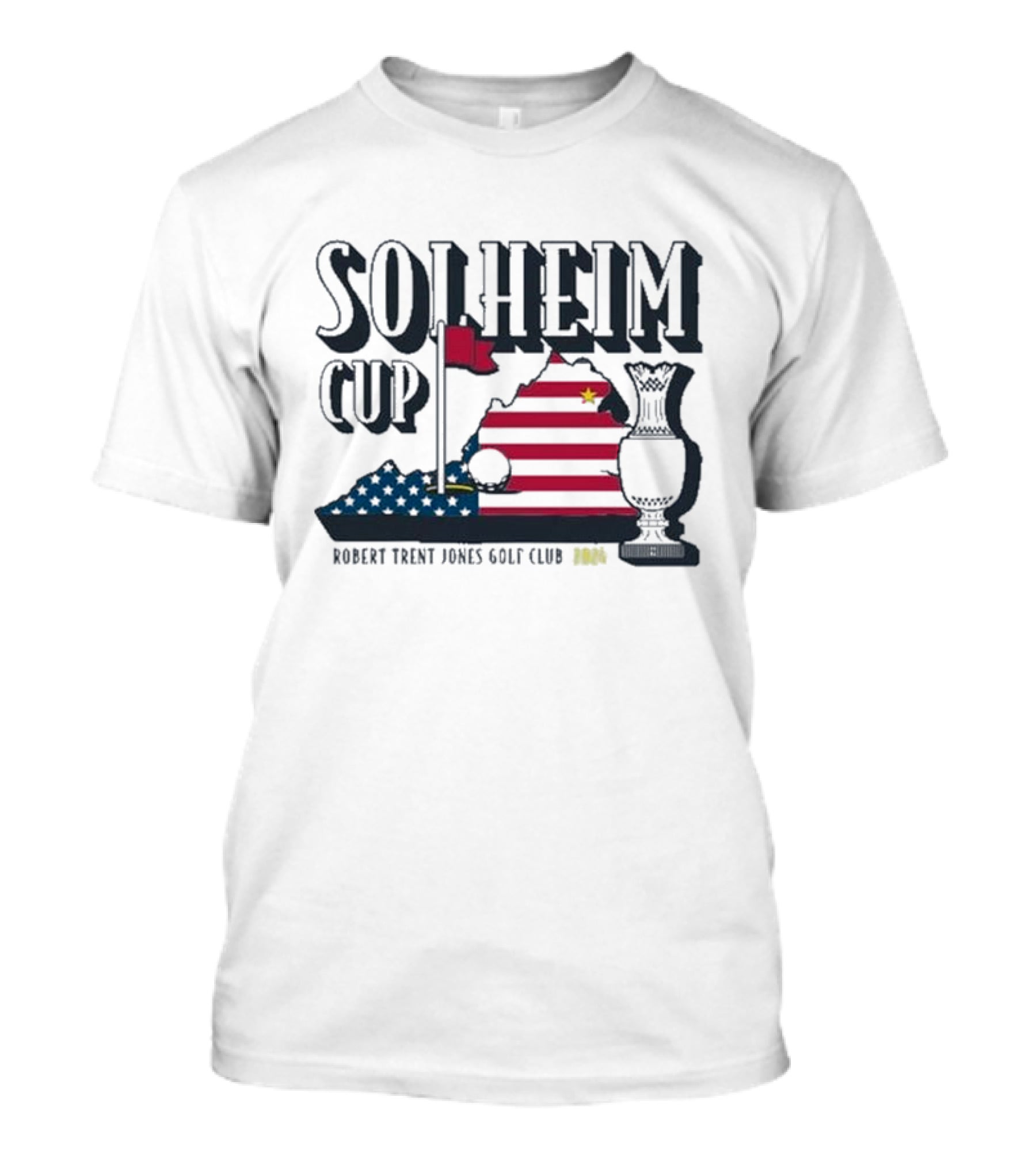 Golf X Solheim Cup Virginia American Flag Map T-Shirt