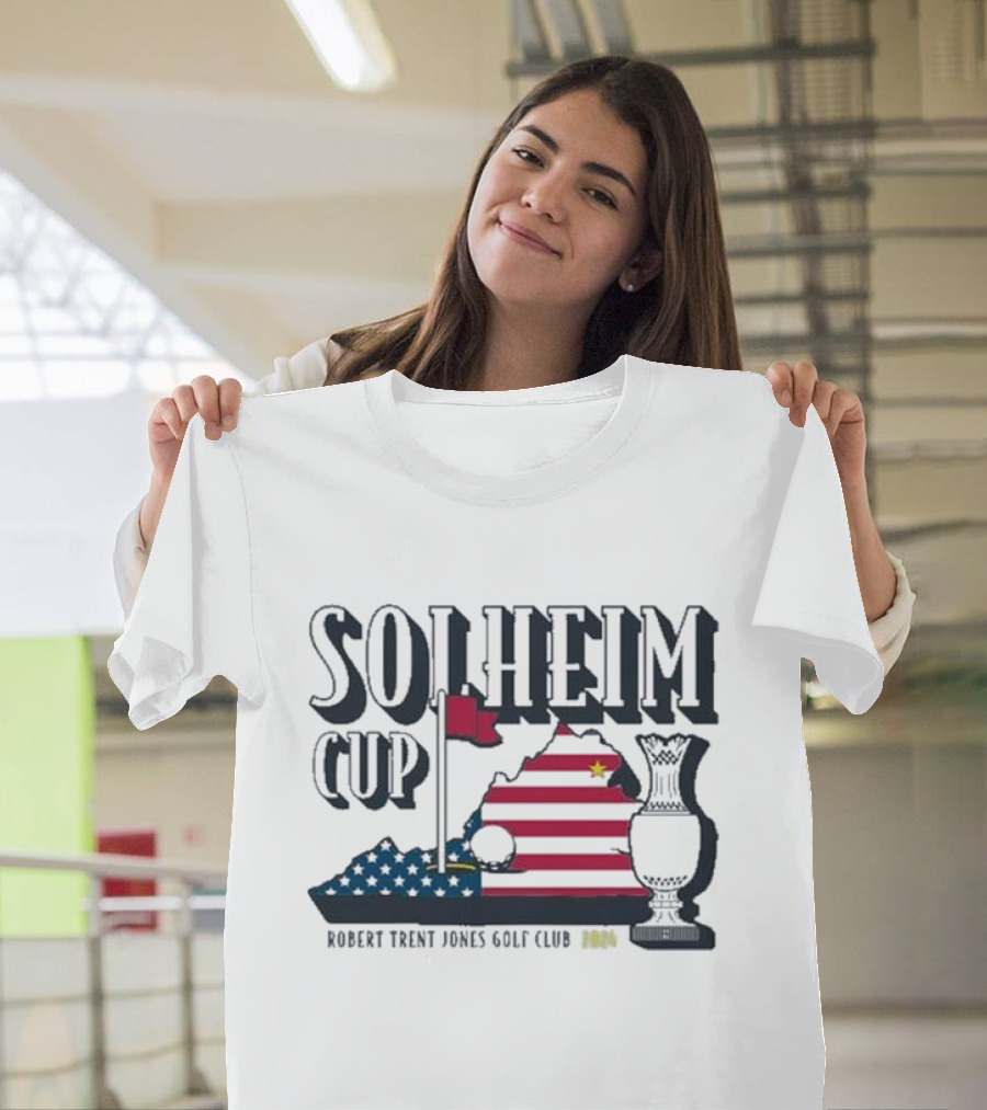 Golf X Solheim Cup Virginia American Flag Map T-Shirt