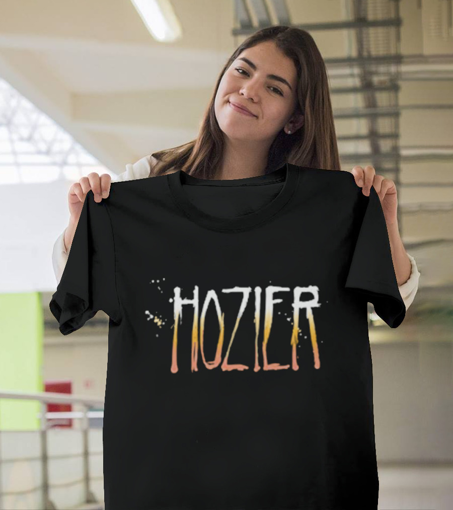 Hozier Show 2024 Saint Paul MN Black Text and Gradient T-Shirt